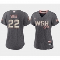 Women's Washington Nationals #22 Juan Soto 2022 Grey City Connect Cherry Blossom Stitched Jersey(Run Small)