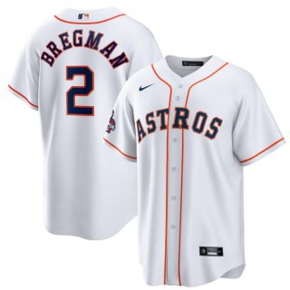 Youth Houston Astros #2 Alex Bregman White 2022 World Series Champions Home Stitched BaseballJersey