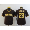 Youth San Diego Padres Fernando Tatis Jr. Coffee Cool Base Stitched MLB Jersey
